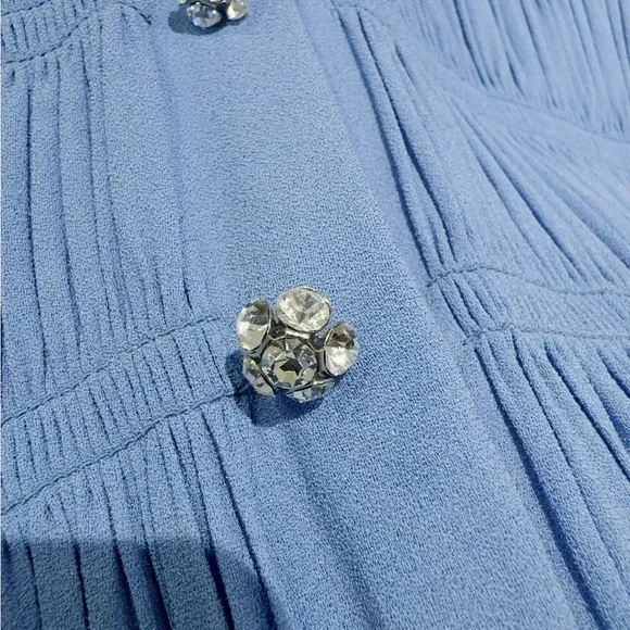 Authentic Miu Miu Blue Dress with White Lace Collar - Picture 7 of 9